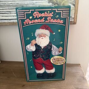 Rockin Around the Christmas Tree Dancing Santa 16" 1992 Works Brenda Lee